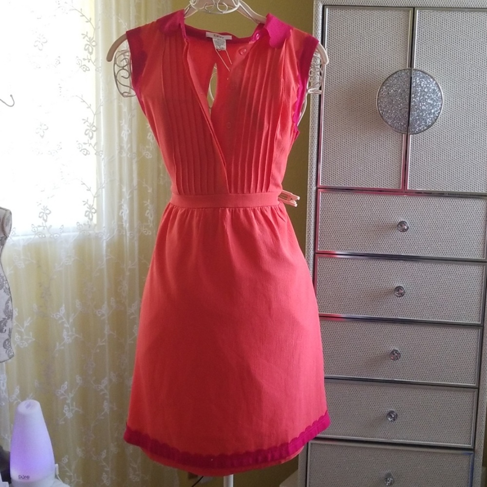 Orange and Pink sleeveless dress